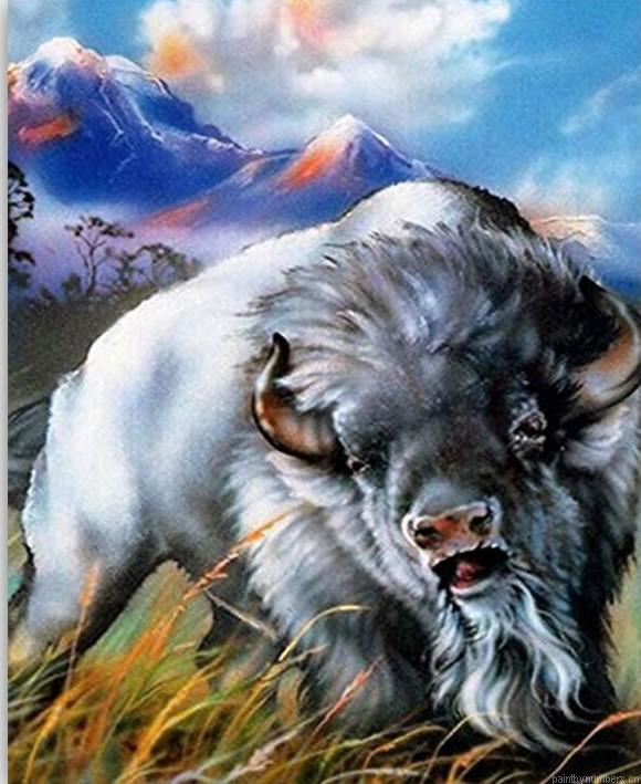A Mighty Bison Painting By Numberss.png