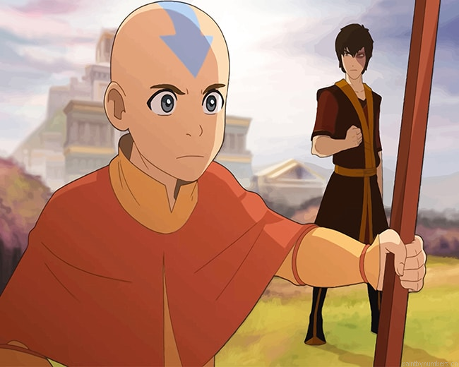 Aang And Zuko Animations Painting By Numberss.png