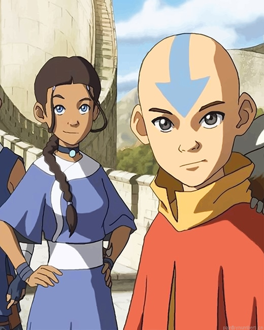 Aang And Katara The Last Airbender Animations Painting By Numberss.png