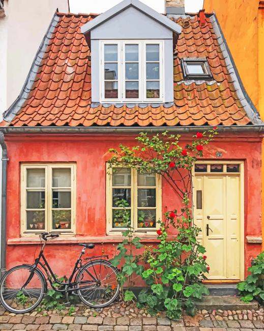 Aarhus House Buildings Painting By Numberss.png