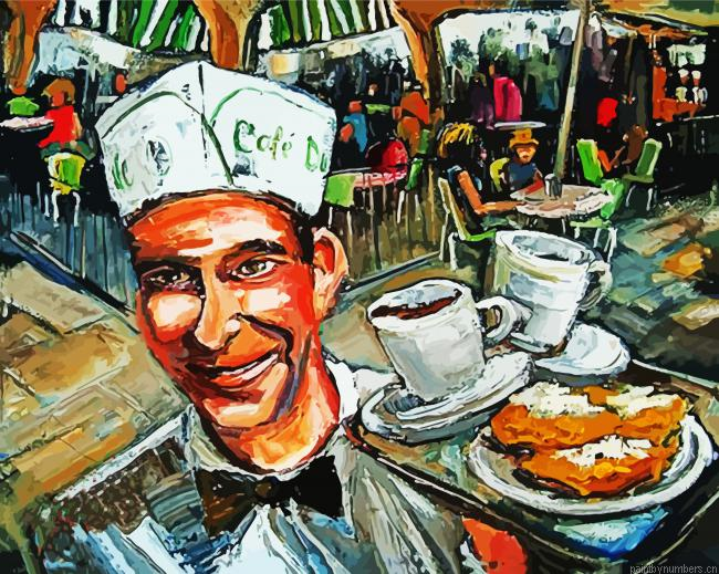 Abstarct Waiter Painting By Numbers.png