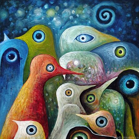 Abstract Birds Arts Painting By Numberss.png