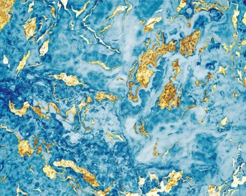 Abstract Blue And Gold Painting By Numbers.png