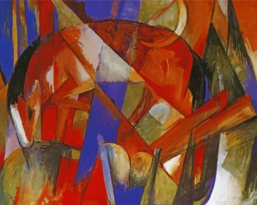 Abstract Brown Horse Painting By Numbers.png
