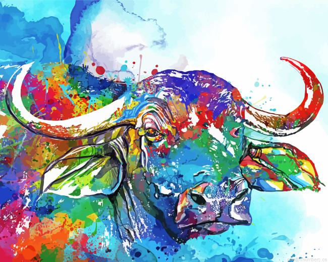 Abstract Buffalo Painting By Numberss.png
