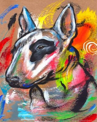 Abstract Bull Terrier Dog Painting By Numbers.png