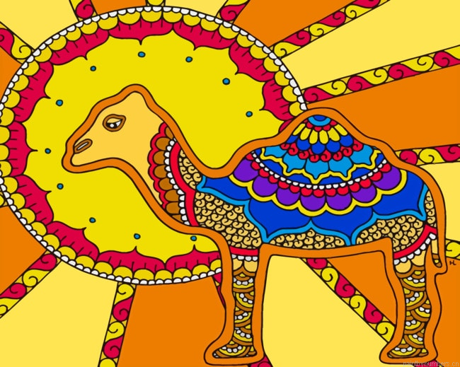 Abstract Camel Painting By Numbers.png