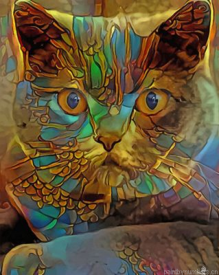 Abstract Cat Painting By Numbers.png