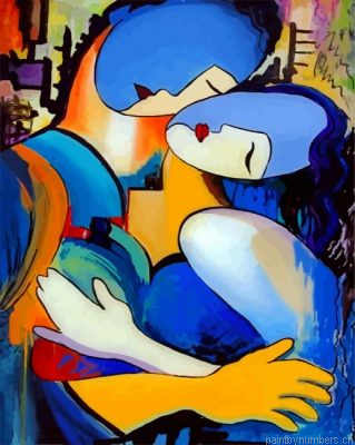Abstract Couple Hugging Painting By Numbers.png