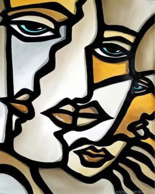 Abstract Cubism Faces Painting By Numbers.png