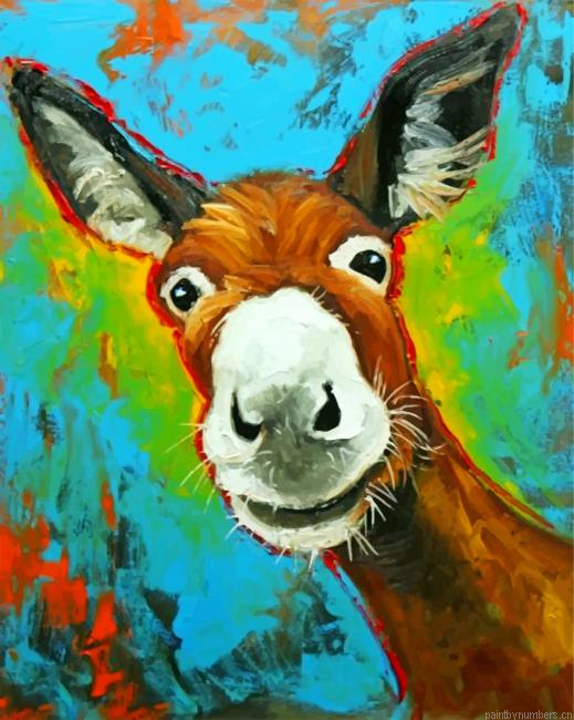 Abstract Donkey Painting By Numberss.png