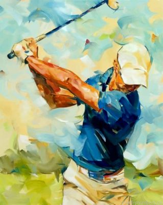 Abstract Golf Player Painting By Numbers.png