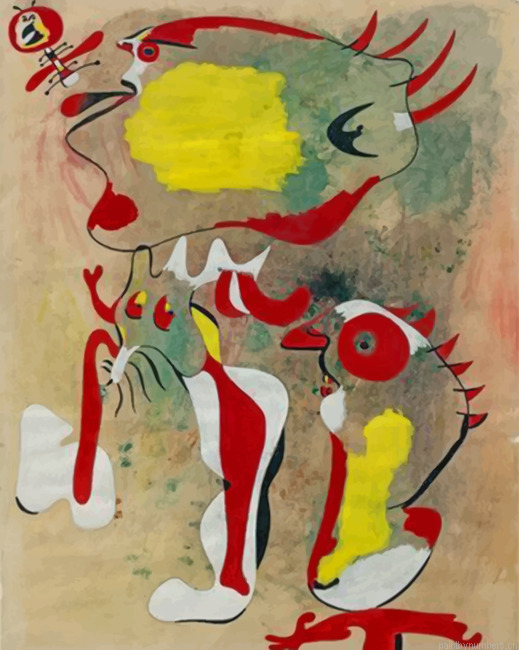 Abstract Joan Miro Painting By Numbers.png