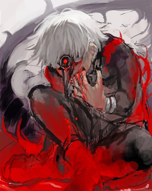 Abstract Ken Kaneki Painting By Numberss.png
