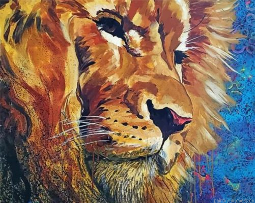 Abstract Lion Painting By Numbers.png