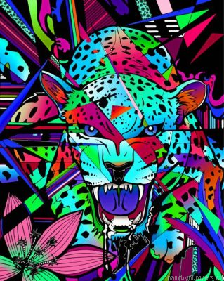 Abstract Mad Tiger Painting By Numbers.png