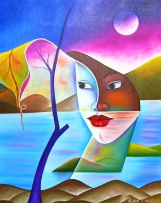 Abstract Mother Nature Face Painting By Numbers.png