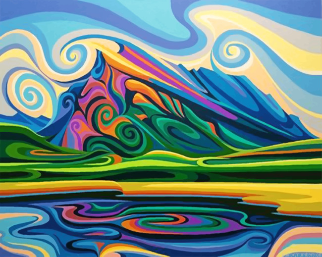 Abstract Mountains Painting By Numberss.png