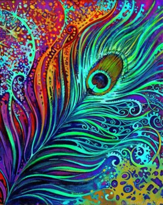 Abstract Peacock Feather Painting By Numbers.png
