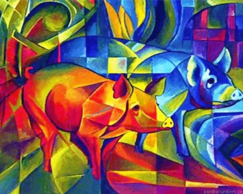 Abstract Pigs Painting By Numbers.png