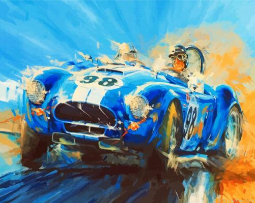 Abstract Race Car Painting By Numbers.png