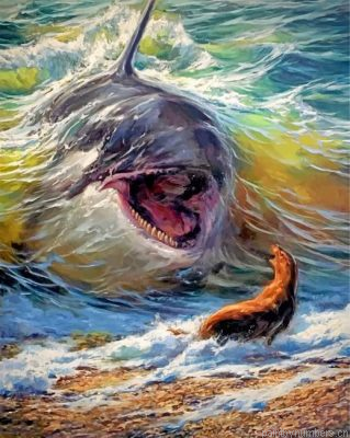 Abstract Shark And Seal Painting By Numbers.png