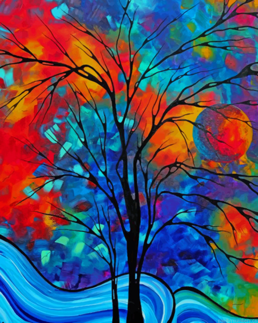 Abstract Tree Painting By Numbers.png