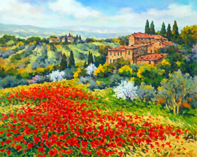 Abstract Tuscan Scene Painting By Numberss.png