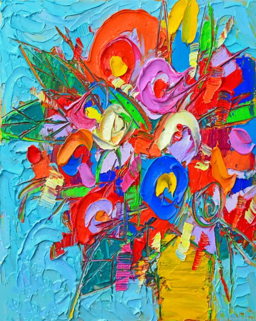 Abstract Vase Of Flowers Painting By Numberss.png