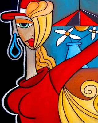 Abstract Woman Face Painting By Numbers.png