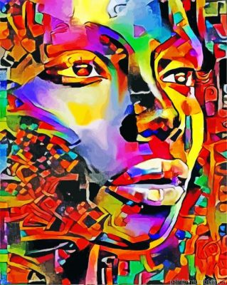 Abstract Woman Painting By Numbers.png