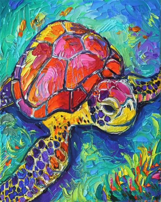 Abstract Turtle Painting By Numberss.png