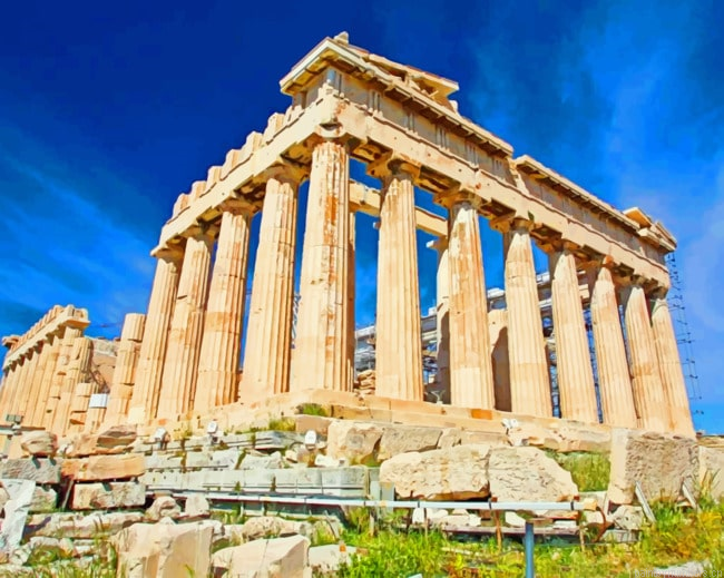 Acropolis Athens Landmarks Painting By Numbers.png