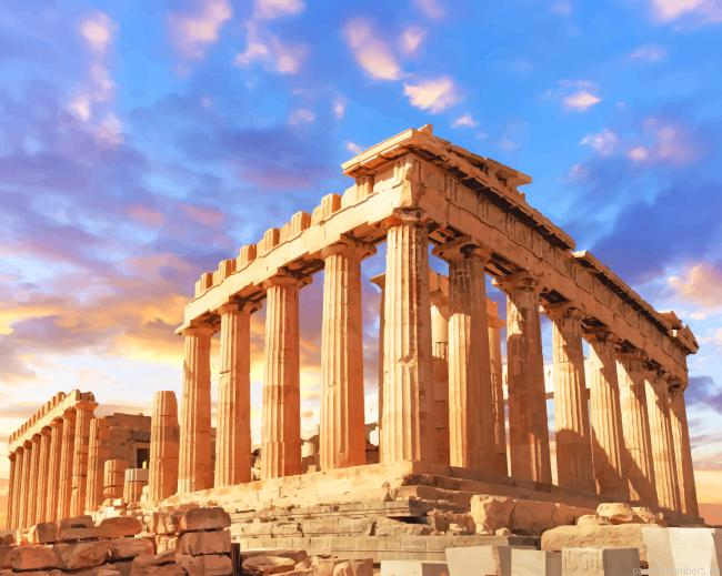Acropolis Of Athens Buildings Painting By Numbers.png