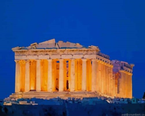 Acropolis Of Athens By Night Painting By Numbers.png