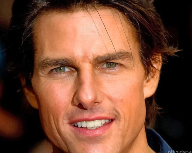 Actor Tom Cruise Painting By Numberss.png