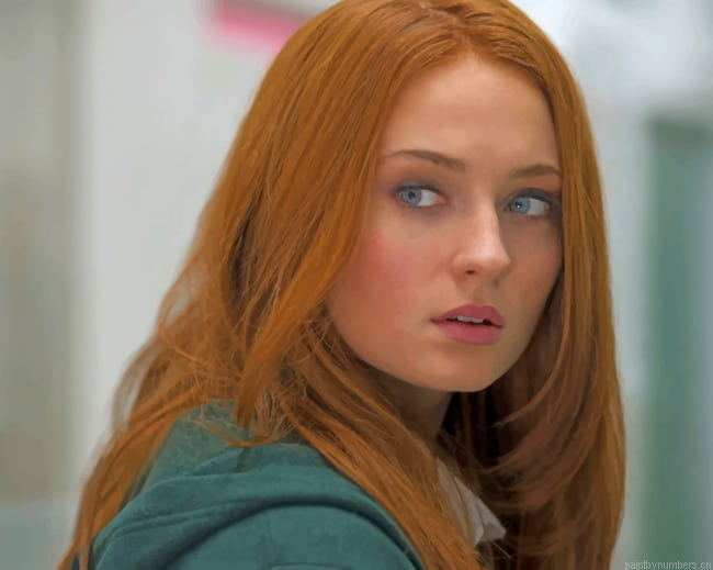 Actress Sophie Turner Painting By Numberss.png