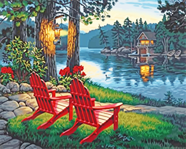 Adirondack Evening Painting By Numberss.png