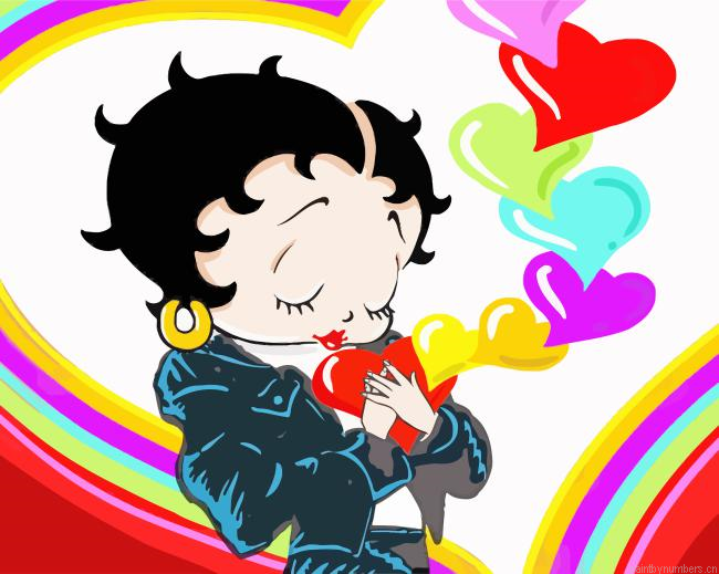 Adorable Betty Boop Painting By Numberss.png