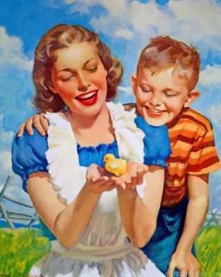 Adorable Mother And Son Painting By Numbers.png
