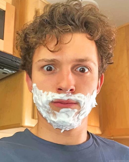 Adorable Tom Holland Actors Painting By Numberss.png