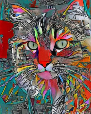 Aesthetic Abstract Cat Painting By Numbers.png