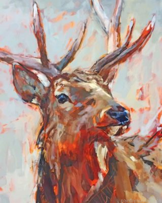 Aesthetic Abstract Deer Painting By Numbers.png