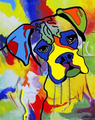 Aesthetic Abstract Dog Painting By Numbers.png