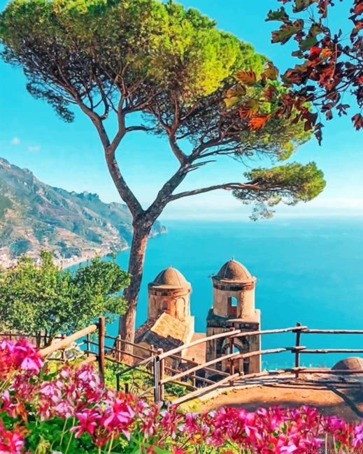 Aesthetic Amalfi Coast Painting By Numbers.png