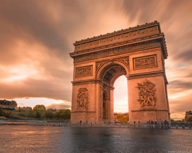 Aesthetic Arc De Triomphe Painting By Numberss.png