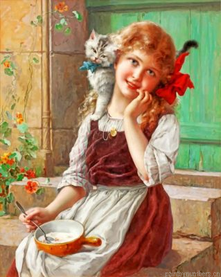 Aesthetic Beautiful Girl Painting By Numbers.png