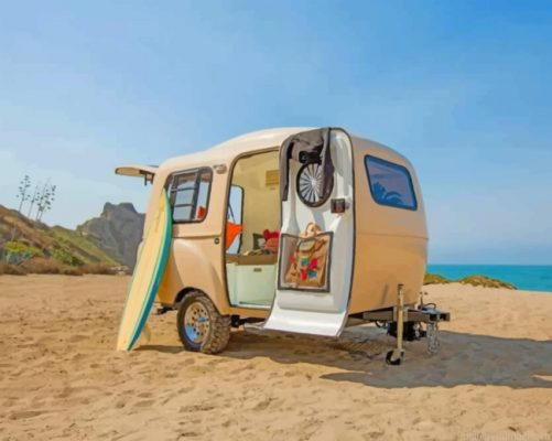 Aesthetic Beige Camper Painting By Numbers.png