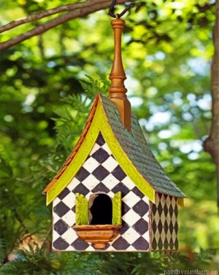Aesthetic Bird House Painting By Numbers.png