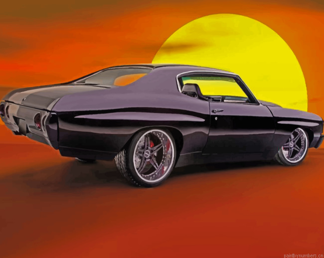 Aesthetic Black Car Painting By Numbers.png